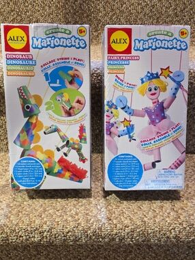 ALEX Create-A-Marionette Fairy Princess & Dinosaur Puppet Craft Kit - Multicolor
